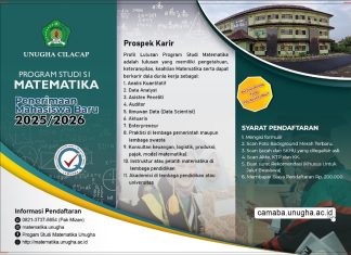 Brosur Penerimaan Mahasiswa Baru Prodi Matematika UNUGHA Cilacap